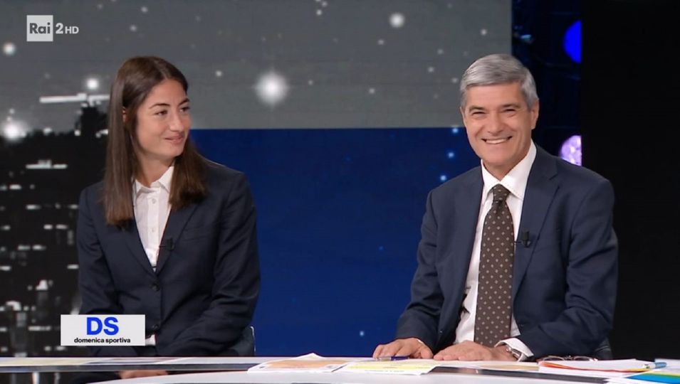 Il Presidente Alfredo Trentalange e Maria Sole Ferrieri Caputi ospiti alla Domenica Sportiva